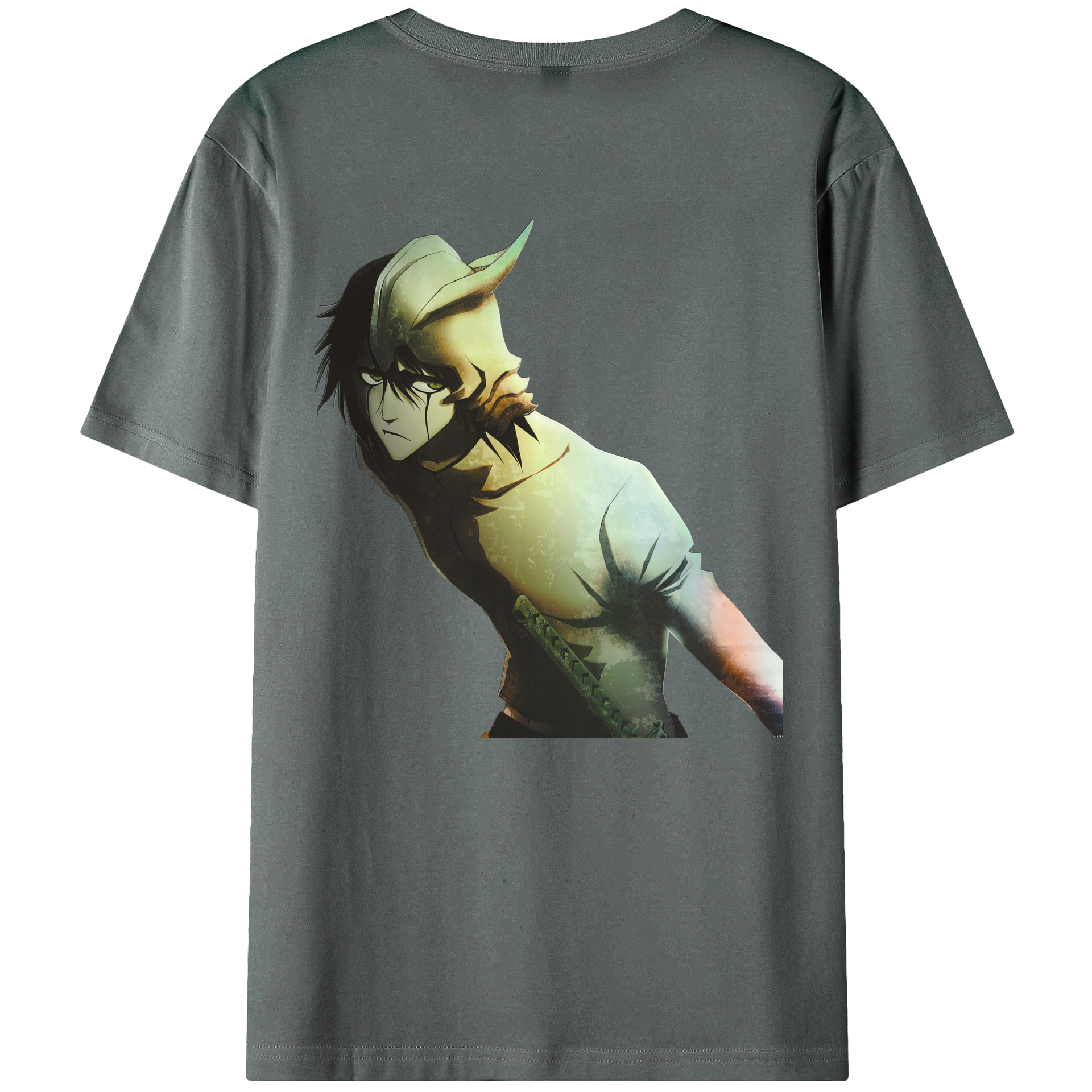 （画像用） ブリーチ ウルキオラ·シファー BLEACH Ulquiorra cifer 綿100％ メンズ半袖Tシャツ（バックプリント） 通気性